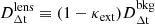 $$ \begin{aligned} D_{\rm \Delta t}^\mathrm{lens} \equiv (1 - \kappa _{\rm ext}) D_{\rm \Delta t}^\mathrm{bkg} \end{aligned} $$