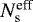 $N^{\textrm{eff}}_{\rm{s}}$