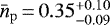 $\bar{n}_{\mathrm{p}}\,{=}\,0.35^{&#x002B;0.10}_{-0.09}$