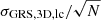 $ \sigma_{\mathrm{GRS,3D,lc}}/\sqrt{N} $