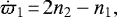 \begin{equation*}\dot{\varpi}_1 \texttt{\,{=}\,} 2n_2-n_1, \end{equation*}