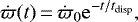 \begin{equation*} \dot{\varpi}(t)\,{=}\,\dot{\varpi}_0 \mathrm{e}^{-t/t_{\textrm{disp}}}, \end{equation*}