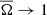 $ {\overline\Omega}\rightarrow 1 $