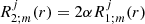 $$ \begin{aligned} R_{2;m}^{j}(r)=2\alpha R_{1;m}^{j}(r) \end{aligned} $$