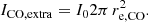 $$ \begin{aligned} I_{\rm CO,extra}=I_0 2\pi \,r_{\rm e,CO}^2. \end{aligned} $$