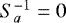 $S_a^{-1} = 0$