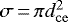 $\sigma\,{=}\,\pi d_{\mathrm{ce}}^2$