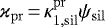 $\varkappa_{\mathrm{pr}}\,{=}\,\kappa^{\mathrm{pr}}_{1,\textrm{sil}}\psi_{\mathrm{sil}}$