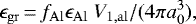 \begin{equation*} \epsilon_{\mathrm{gr}}\,{=}\,f_{\mathrm{Al}}\epsilon_{\mathrm{Al}}\ V_{1,\mathrm{al}}/(4\pi a_0^3),\end{equation*}