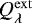$Q_{\lambda}^{\mathrm{ext}}$