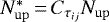 $N^{\mathrm{*}}_{\mathrm{up}}\,{=}\,C_{\tau_{ij}} N_{\mathrm{up}}$