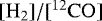 $[\mathrm{H_2}] / [^{12}\mathrm{CO}]$