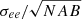 $ \sigma_{ee}/\sqrt{NAB} $