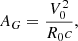 $$ \begin{aligned} A_G={V_0^2\over R_0c}, \end{aligned} $$