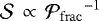 ${\mathcal{S}}\,\propto\,{\mathcal{P}_{\rm{frac}}}^{-1}$