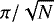 $\pi/\sqrt{N}$