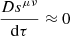 $$ \begin{aligned} \frac{D s^{\mu \nu }}{\mathrm{d}\tau } \approx 0 \end{aligned} $$