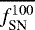$\overline{f_{\textrm{SN}}^{100}}$
