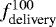 $f_{\textrm{delivery}}^{100}$