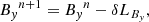 $$ \begin{aligned}&{B_{ y}}^{n+1}={B_{ y}}^n-\delta L_{B_{ y}}, \end{aligned} $$