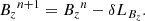 $$ \begin{aligned}&{B_z}^{n+1}={B_z}^n-\delta L_{B_z}. \end{aligned} $$