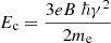 $ E_{\mathrm{c}} = \frac{3 e B \ \hbar \gamma^2}{2 m_{\mathrm{e}}} $