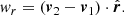 $$ \begin{aligned} w_{r} = ({\boldsymbol{v}}_2 - {\boldsymbol{v}}_1) \cdot \hat{{\boldsymbol{r}}} . \end{aligned} $$
