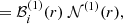 $$ \begin{aligned}&\qquad \ \quad = \mathcal{B} ^{(1)}_i(r)\ \mathcal{N} ^{(1)}(r) , \end{aligned} $$