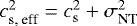 $c_{\textrm{s, eff}}^2=c_{\textrm{s}}^2&#x002B;\sigma_{\textrm{NT}}^2$