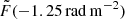 $ \tilde{F}(-1.25\, \mathrm{rad \,m}^{-2}) $