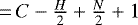 $\,{=}\,C-\frac{H}{2}+\frac{N}{2}+1$