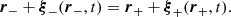 $$ \begin{aligned} \boldsymbol{r}_- + \boldsymbol{\xi }_-(\boldsymbol{r}_-,t) = \boldsymbol{r}_+ + \boldsymbol{\xi }_+(\boldsymbol{r}_+,t). \end{aligned} $$