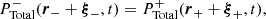 $$ \begin{aligned} P_{\mathrm{Total} }^- (\boldsymbol{r}_- + \boldsymbol{\xi }_-,t) = P_{\mathrm{Total} }^+ (\boldsymbol{r}_+ + \boldsymbol{\xi }_+,t), \end{aligned} $$