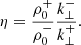 $$ \begin{aligned} \eta = \frac{\rho _0^+}{\rho _0^-} \frac{k_{\perp }^-}{k_{\perp }^+}. \end{aligned} $$