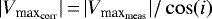 $|V_{\textrm{max}_{\textrm{corr}}}|\,{=}\,|V_{\textrm{max}_{\textrm{meas}}}|/\cos(i)$