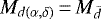 $M_{d(\mathrm{\alpha,\delta})}\,{=}\,M_{\bar{d}}$