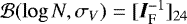 ${\cal{B}}(\log N,\sigma_V)=[\bI_{\textrm{F}}^{-1}]_{24}$