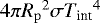 Mathematical equation: $4 \pi {R_{\mathrm{p}}}^2 \sigma {T_{\textrm{int}}}^4$