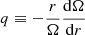 $ q \equiv{-}\frac{r}{\Omega}\frac{\mathrm{d}\Omega}{\mathrm{d}r} $