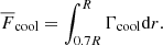 $$ \begin{aligned} \overline{F}_{\rm cool}=\int _{0.7R}^{R} \Gamma _{\rm cool}\mathrm{d}r. \end{aligned} $$