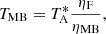 $$ \begin{aligned} T_{\rm MB} = T_{\rm A}^* \frac{\eta _{\rm F}}{\eta _{\rm MB}} , \end{aligned} $$