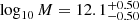 $ \log_{10}M = 12.1\substack{+0.50 \\ -0.50} $