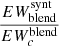 $ \frac{EW_{\mathrm{blend}}^{\mathrm{synt}}}{EW_c^{\mathrm{blend}}} $