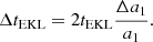 $$ \begin{aligned} \Delta t_{\rm EKL} = 2 t_{\rm EKL} \frac{\Delta a_1}{a_1} . \end{aligned} $$
