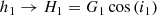 $$ \begin{aligned}&h_1 \rightarrow H_1 = G_1 \cos {(i_1)} \end{aligned} $$