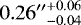 ${0.26''}^{+0.06}_{-0.04}$