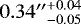 ${0.34''}^{+0.04}_{-0.05}$