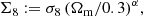 $$ \begin{aligned} \Sigma _8 := \sigma _8\, ({\Omega _{\rm m}}/0.3)^\alpha , \end{aligned} $$