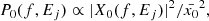 $$ \begin{aligned} P_{0}(f,E_{j}) \propto |X_{0}(f,E_{j})|^{2} / \bar{x_{0}}^2, \end{aligned} $$