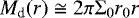 \begin{equation*} M_{\textrm{d}}(r) \cong 2 \pi \Sigma_0 r_0 r \end{equation*}